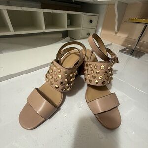 Michael Kors Studded Beige Sandals